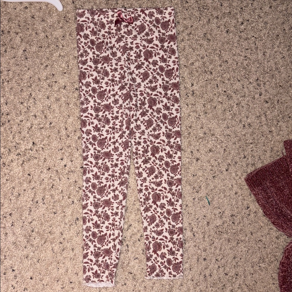 Nicole Miller glittery Sweater and Floral Leggings Set - Picture 6 of 10